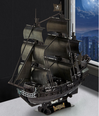 送孩子就送黑珍珠号海盗船3D拼图